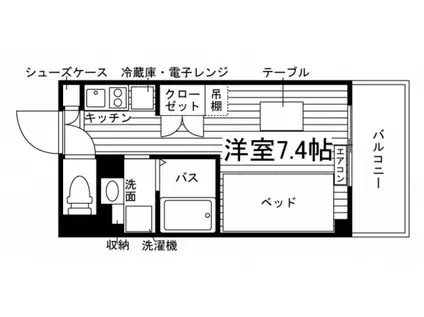 THE PARK HIVE 市川(ワンルーム/9階)の間取り写真