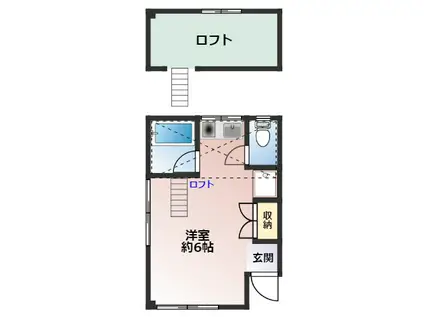 ステイ白梅(ワンルーム/1階)の間取り写真