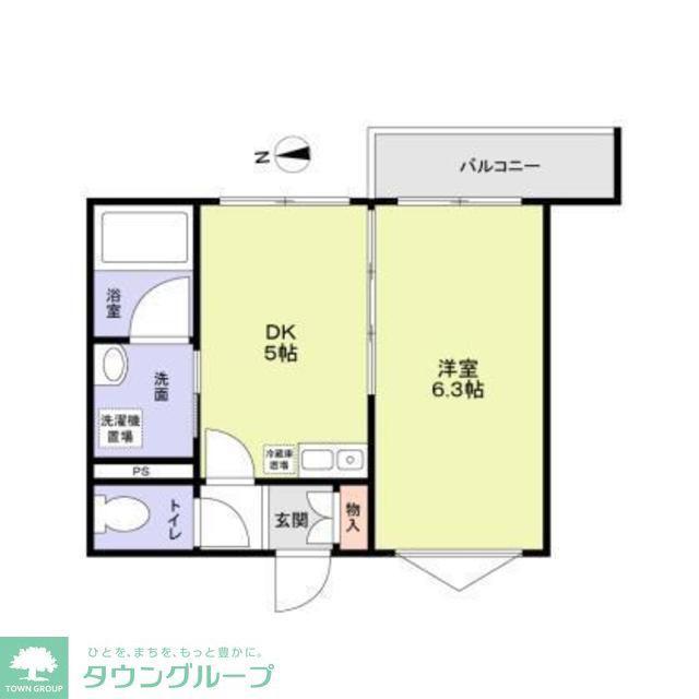 クロレ南流山II(1DK/3階)の間取り写真