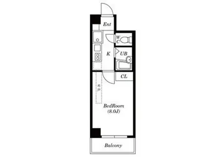 ウエストIN星ヶ丘(1K/5階)の間取り写真