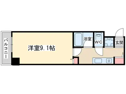 フェスタ天神橋(1K/9階)の間取り写真