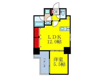 MAISON DE VENTDOR(1LDK/3階)の間取り写真