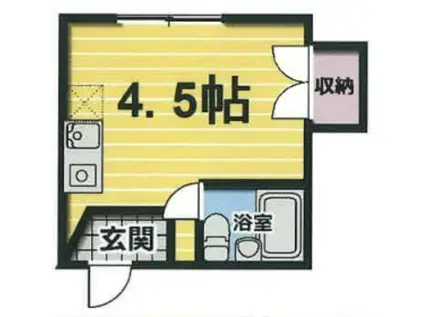 クオリアビル 202(ワンルーム/2階)の間取り写真