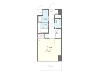 天王寺ルート25(1K/6階)の間取り写真