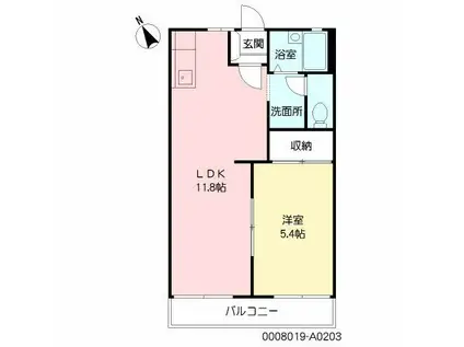 セフィラT (1LDK/2階)の間取り写真