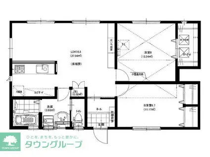 DELIGHT COURT(2LDK/2階)の間取り写真