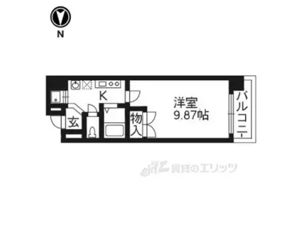プロスペクト河原町五条(1K/10階)の間取り写真