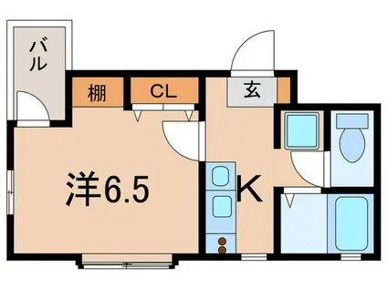 コスモ・コート川崎(1K/3階)の間取り写真