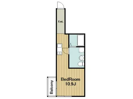 ポルタ ロッサ(1K/1階)の間取り写真