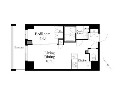 ラティエラ上野(1LDK/2階)の間取り写真