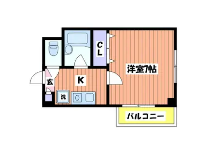 桜プリズム(1K/3階)の間取り写真