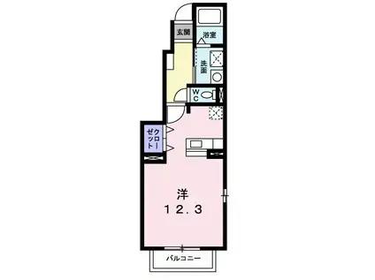 グレイス・ヴィラ(ワンルーム/1階)の間取り写真