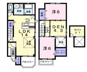 グリーンヒル(3LDK/1階)の間取り写真