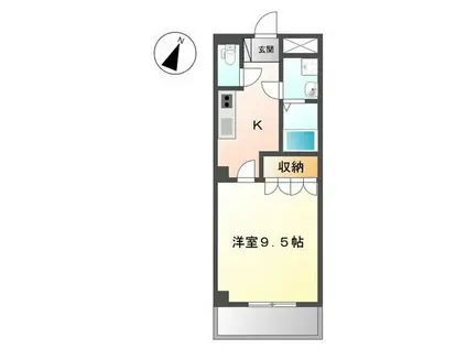 グレイスヴィラ(1K/1階)の間取り写真