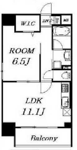 MIZUHO FLATS(1LDK/5階)の間取り写真