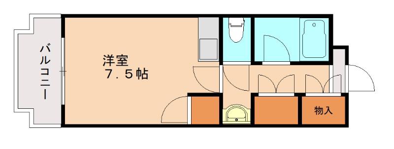 AC戸畑(ワンルーム/2階)の間取り写真