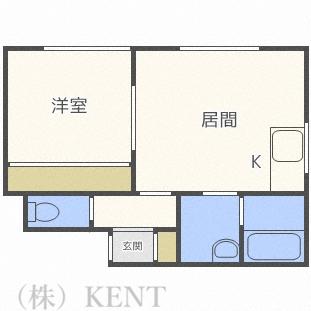 RED FRAT(1LDK/2階)の間取り写真