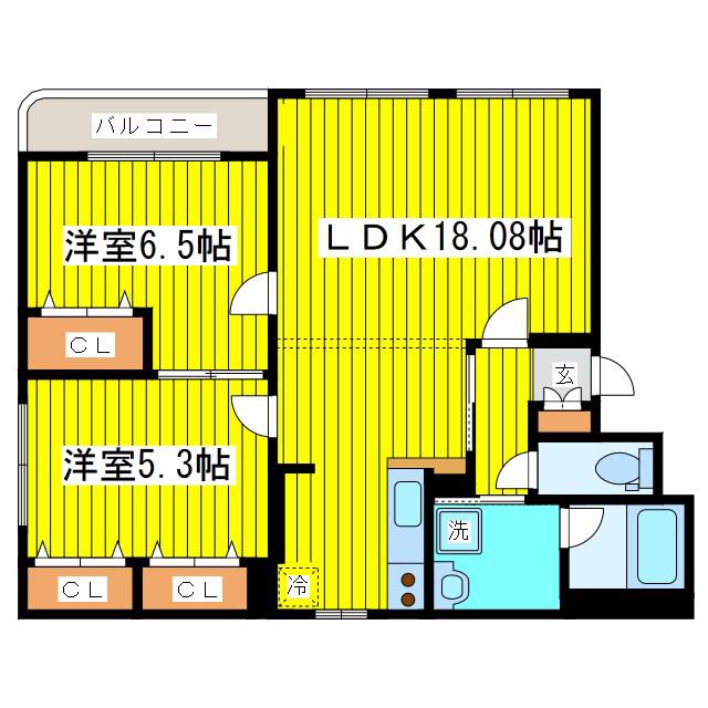 VESTLIFE21(2LDK/1階)の間取り写真