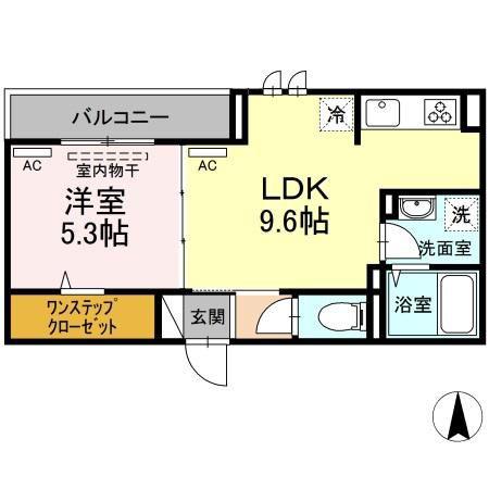アリビオ(1LDK/3階)の間取り写真
