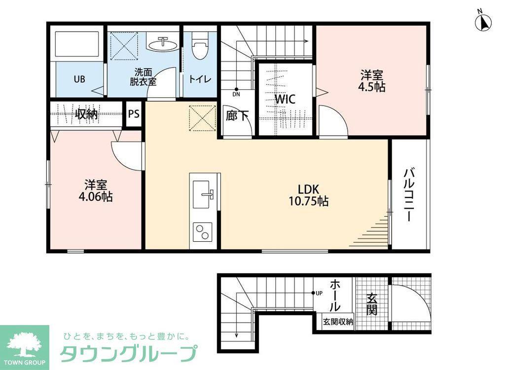リーブルファイン春日部樋堀(2LDK/2階)の間取り写真
