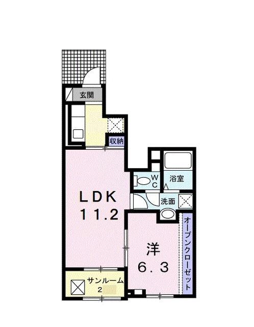 レジデンス青井(1LDK/1階)の間取り写真