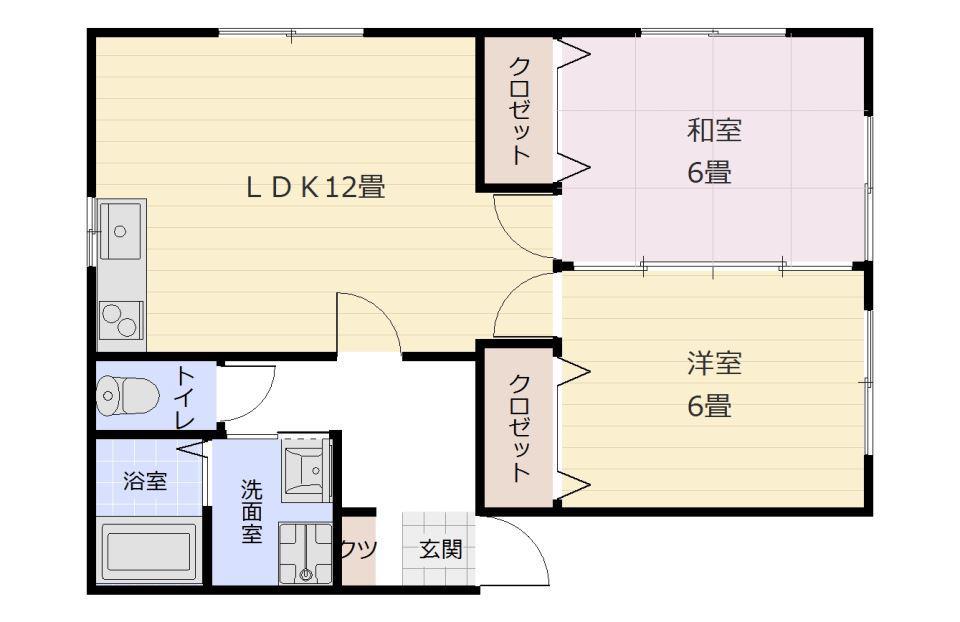 DOLCE VITA MIZUHO(2LDK/1階)の間取り写真