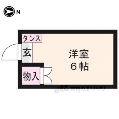 福ノ川ハイツ(ワンルーム/2階)の間取り写真