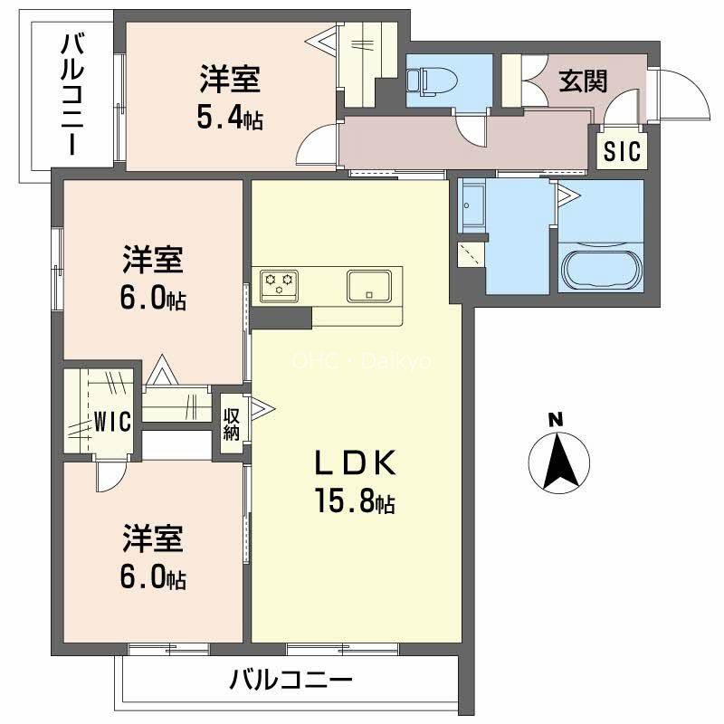 シャーメゾン バルーンフラワー(3LDK/1階)の間取り写真