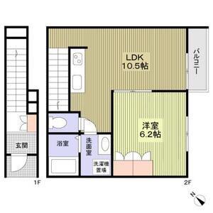 FOREST MAISON PLAISIR(1LDK/2階)の間取り写真