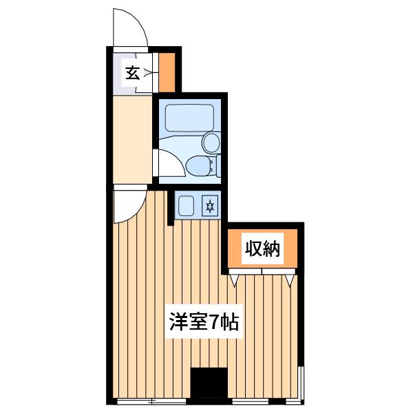 ライオンズマンション川崎第13(ワンルーム/4階)の間取り写真