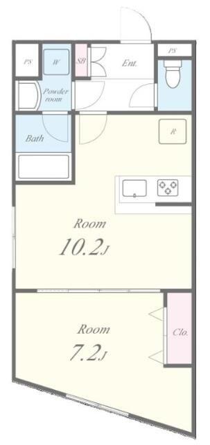 RESIDENCE KOENJI SQUARE(1LDK/1階)の間取り写真