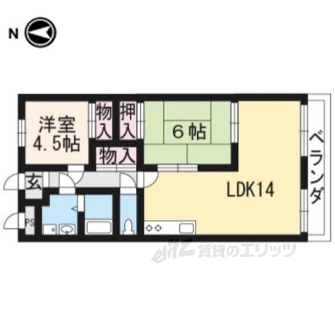 第50長栄ボンプレミール(2LDK/4階)の間取り写真