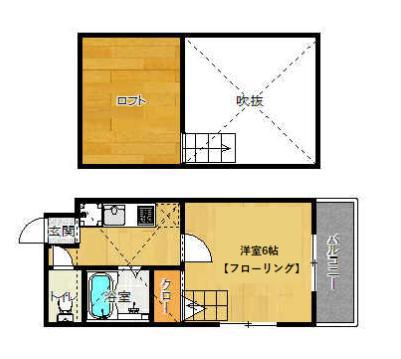 コンパルティモン大濠(1K/5階)の間取り写真