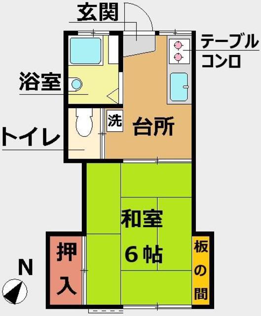 メゾンファースト(1K/2階)の間取り写真