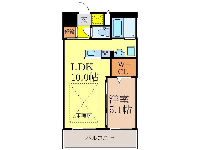 第21関根マンション(1LDK/4階)の間取り写真