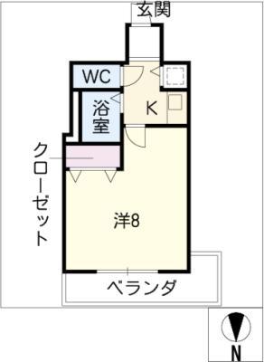 LUMINOUS TSURUMAKOEN(1K/9階)の間取り写真