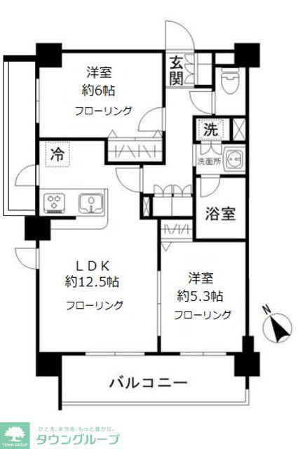 N-STAGE 赤羽志茂(2LDK/5階)の間取り写真