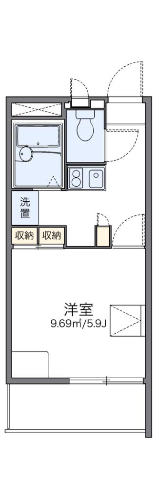 レオパレスふじ(1K/3階)の間取り写真