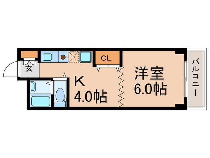 JLBグランエクリュ常盤台III(1K/3階)の間取り写真