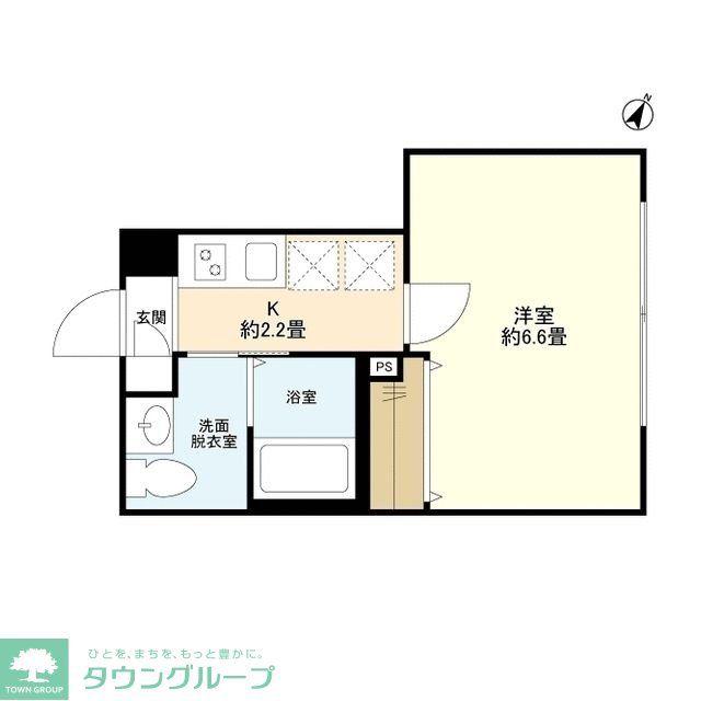 ウェルスクエア都立大学(1K/1階)の間取り写真