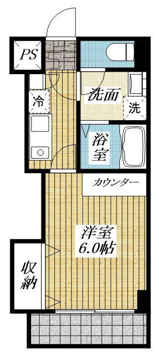 EIGHTY-EIGHT HINO(1K/2階)の間取り写真