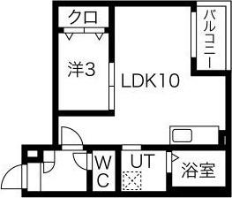JACK KASADERAI(1LDK/2階)の間取り写真