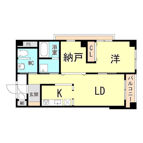 KOSHIENGUCHI HOUSE(1LDK/2階)の間取り写真