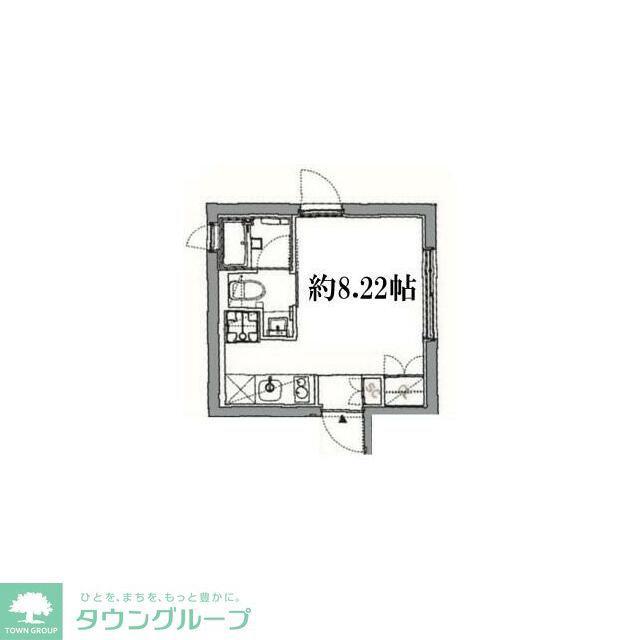 ミレドゥーエ三軒茶屋(ワンルーム/4階)の間取り写真