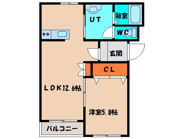 メープルコートネクスト(1LDK/4階)の間取り写真
