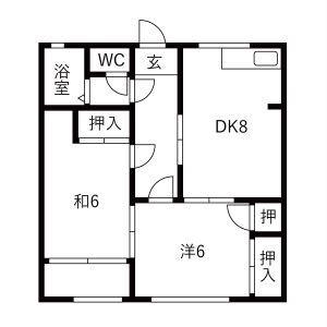 エトワールハイツ豊川(1LDK/1階)の間取り写真