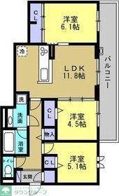 ルーチェ・フォレ(3LDK/1階)の間取り写真