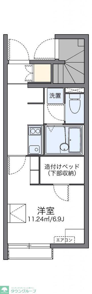 レオネクストTRK(1K/1階)の間取り写真