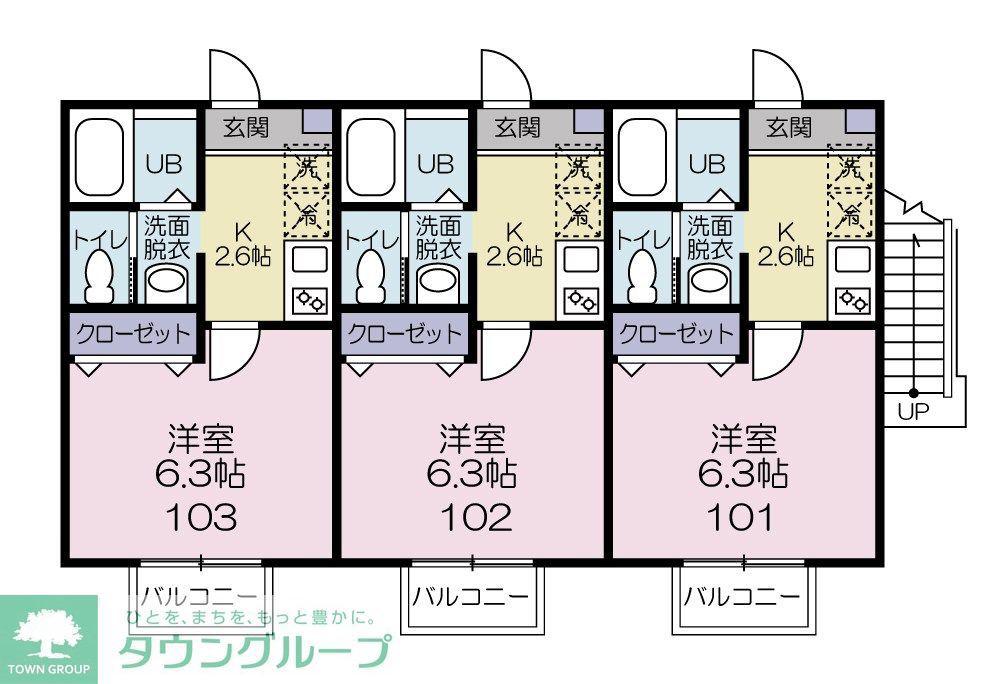 キャメル南鳩ヶ谷1丁目(1K/1階)の間取り写真