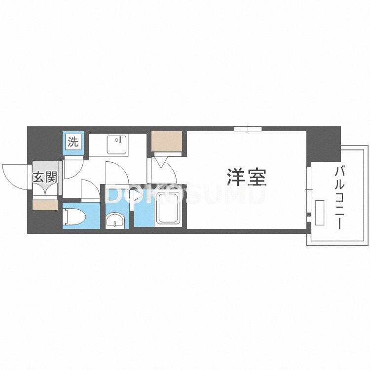 レジュールアッシュ福島CUEZ(1K/6階)の間取り写真
